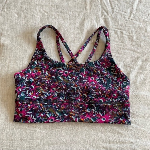 lululemon athletica Other - Lululemon Energy Longline Floral Print Sports Bra Size 6 RARE